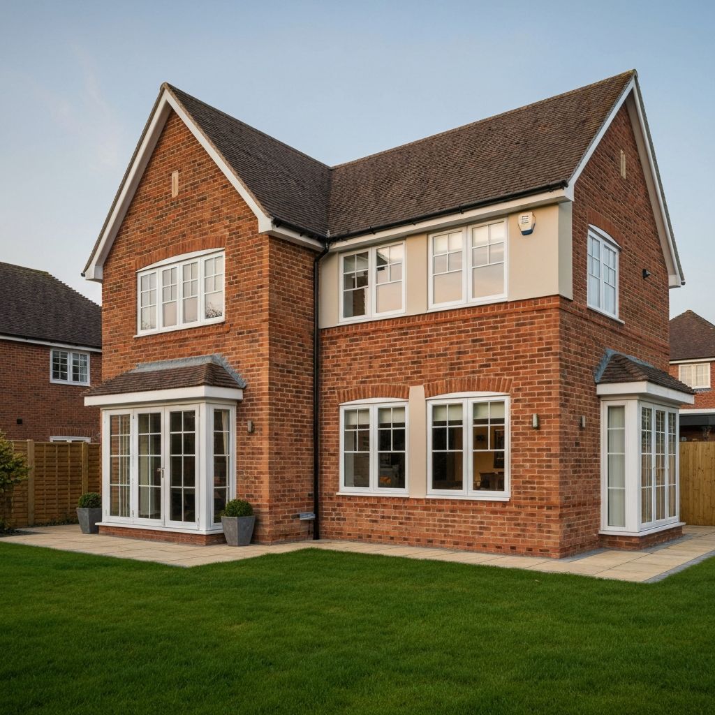 Luxury UPVC windows on modern UK house
