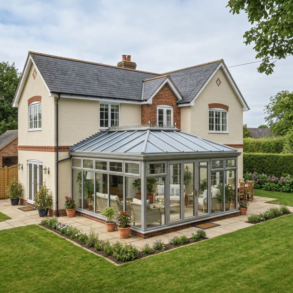 UK house with conservatory